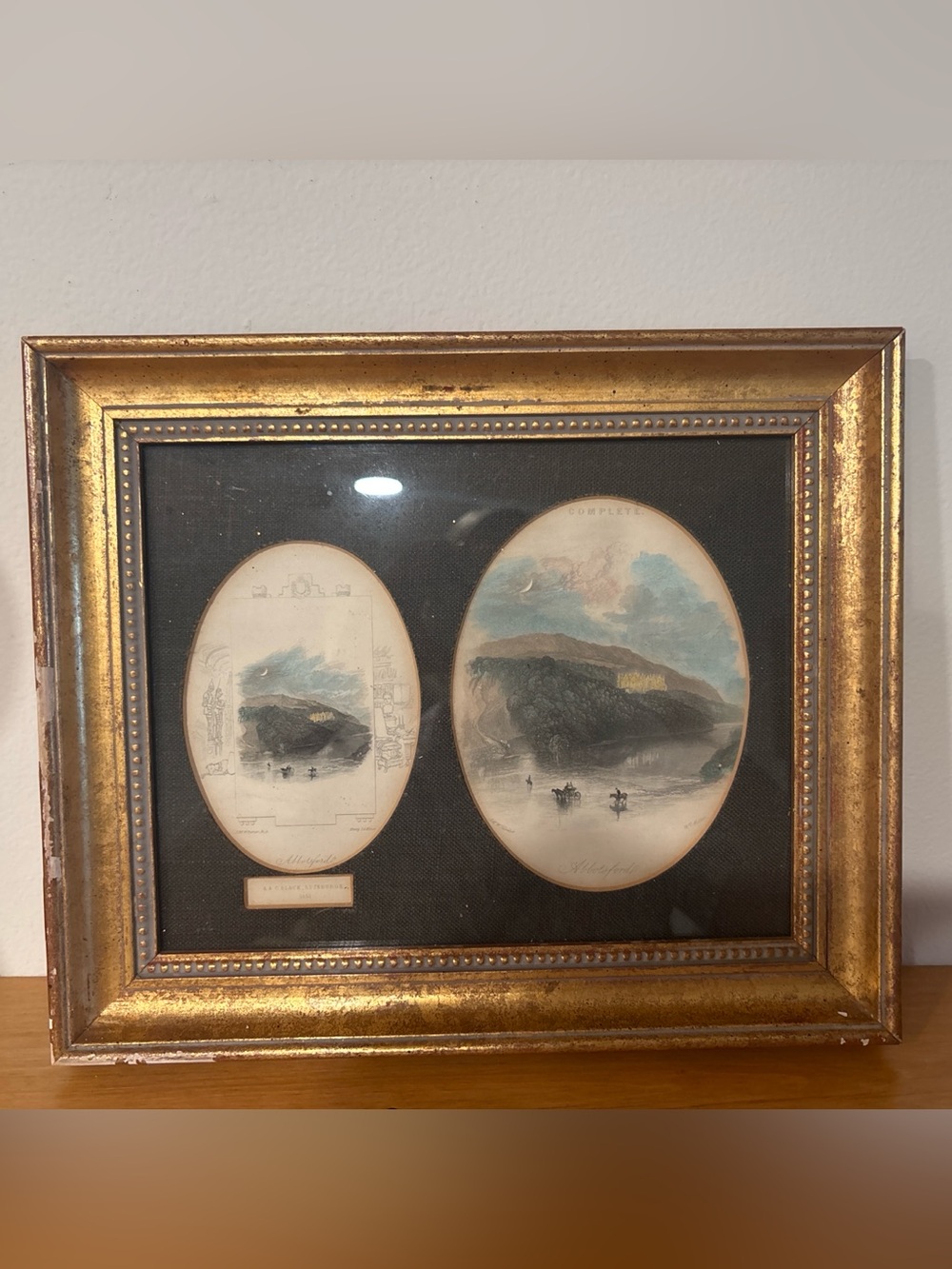 Antique J.M.W. Turner “Abbotsford” Engravings Framed 1851